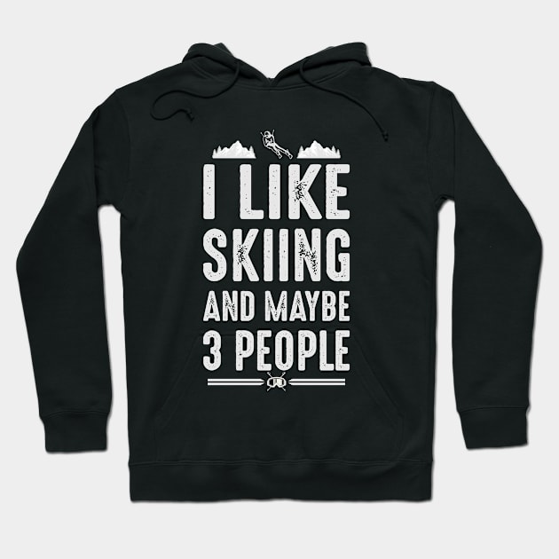 Skiing lover Hoodie by Iskapa